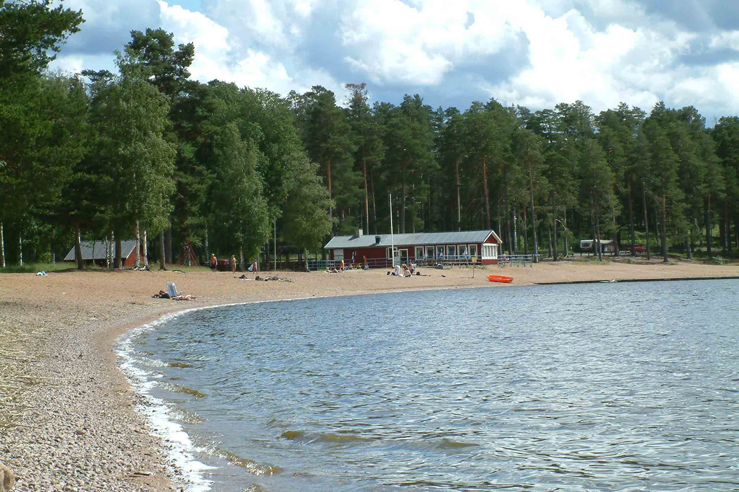 Stranden vid Hedåsbadet, Storsjön, Sandviken